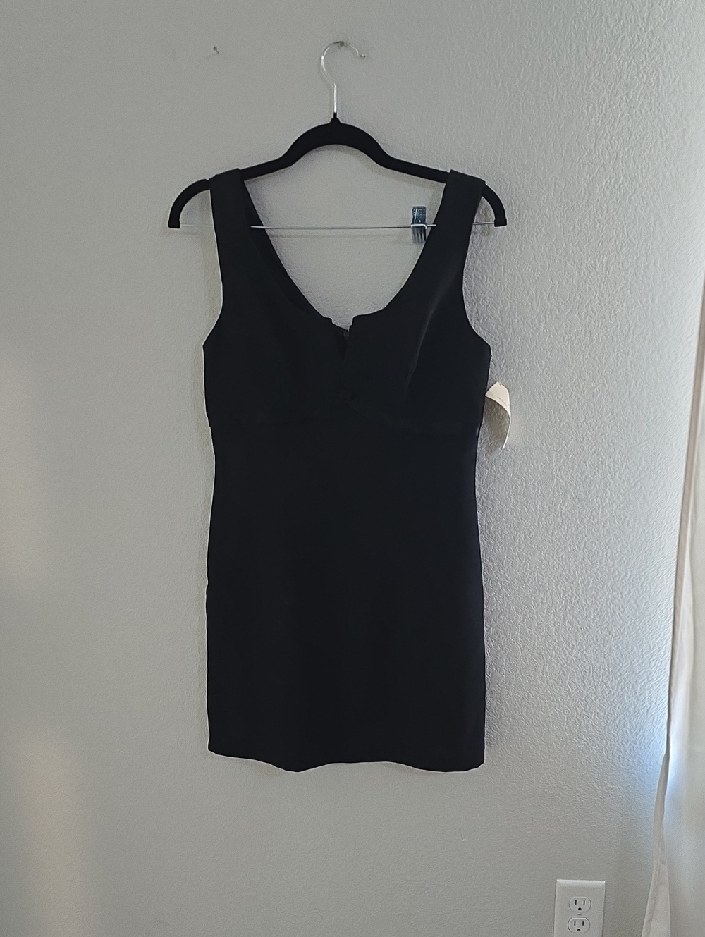 Rampage Black Sleeveless V-Neck Bodycon Dress